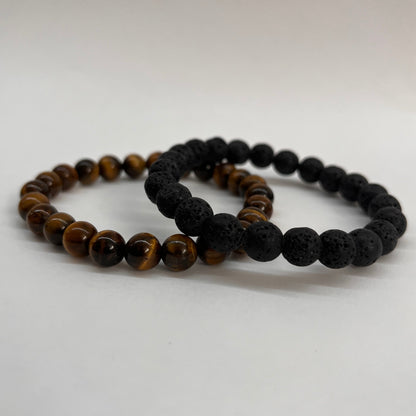 Lyxigt armband - Lava stone